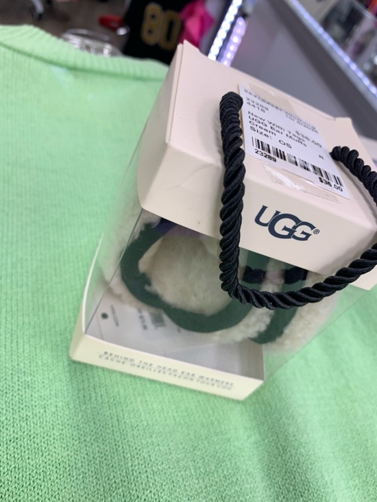 UGG Accessories - UGG Green and Cream Shearling Earmuffs